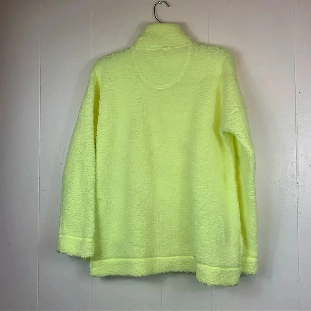 Aerie by American Eagle Neon Sherpa Pullover Oversize Sweater Hightlighter